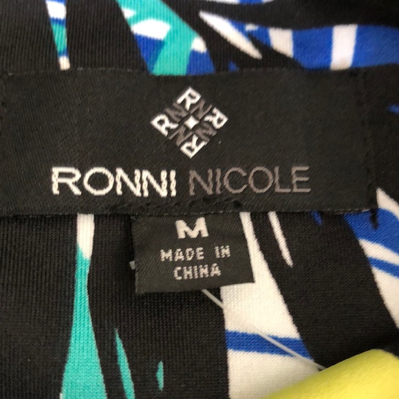 RONNI NICOLE Fern Palm Print Summer Dress M - Picture 3 of 8